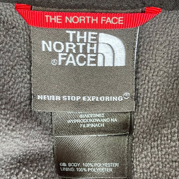 The North Face Men's Dark Gray Hooded Zip-Front Fleece Jacket Size M - Picture 7 of 7